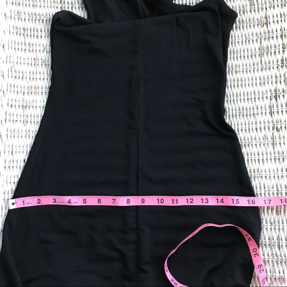 🆕 LAUNDRY Shelli Segal • Black Jersey Racerback Maxi Dress • Size Small - Picture 4 of 9